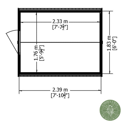 Shire Overlap 8x6ft Single Door Value Wooden Shed - JJ Building Materials