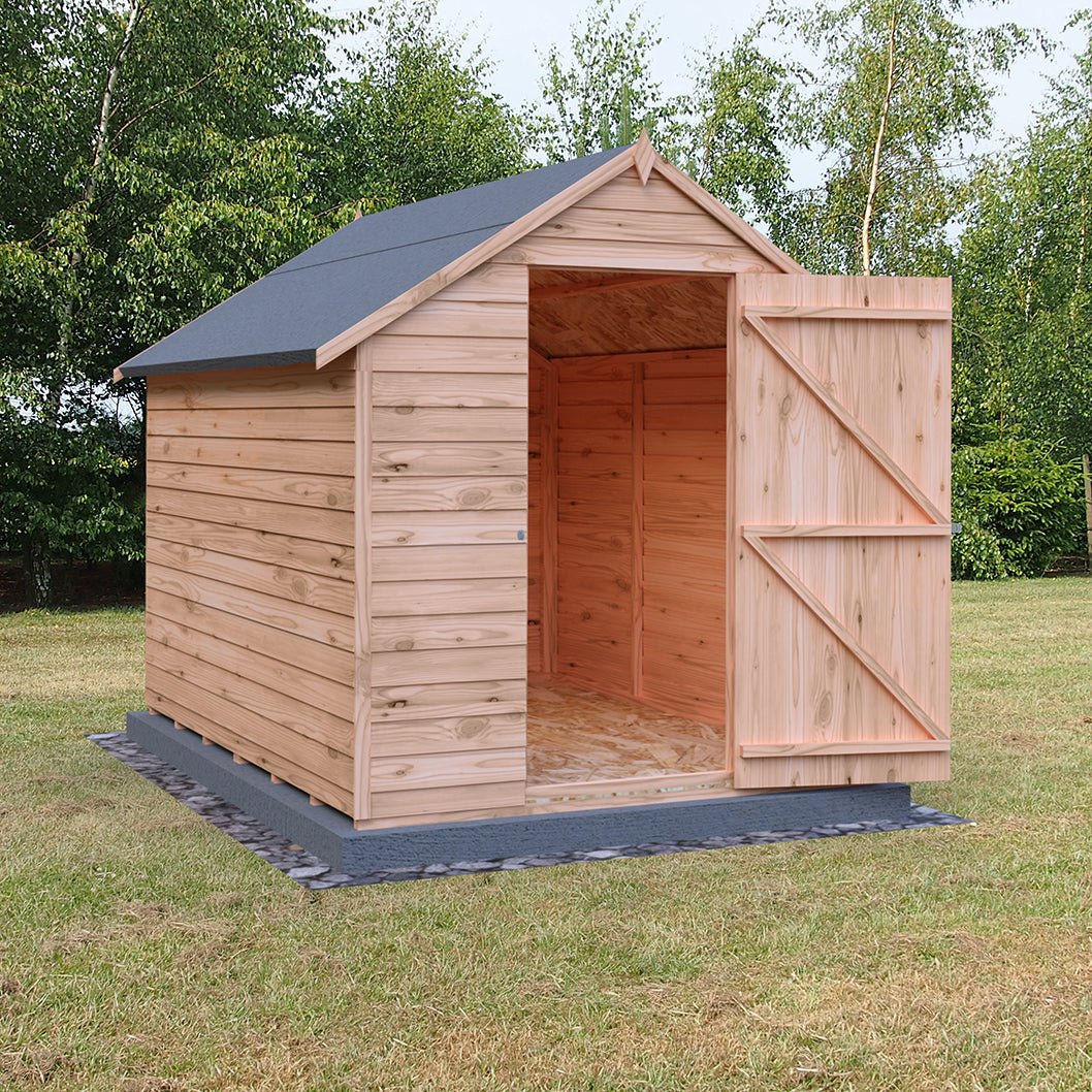 Shire Overlap 8x6ft Single Door Value Wooden Shed - JJ Building Materials