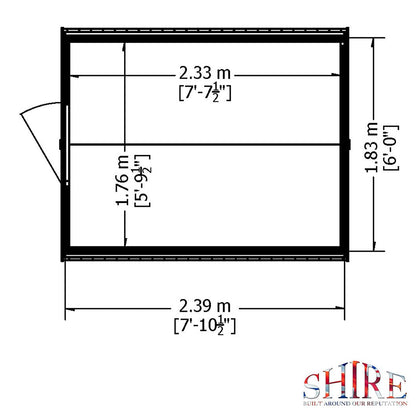 Shire Overlap 8x6ft Single Door Value Wooden Shed - JJ Building Materials
