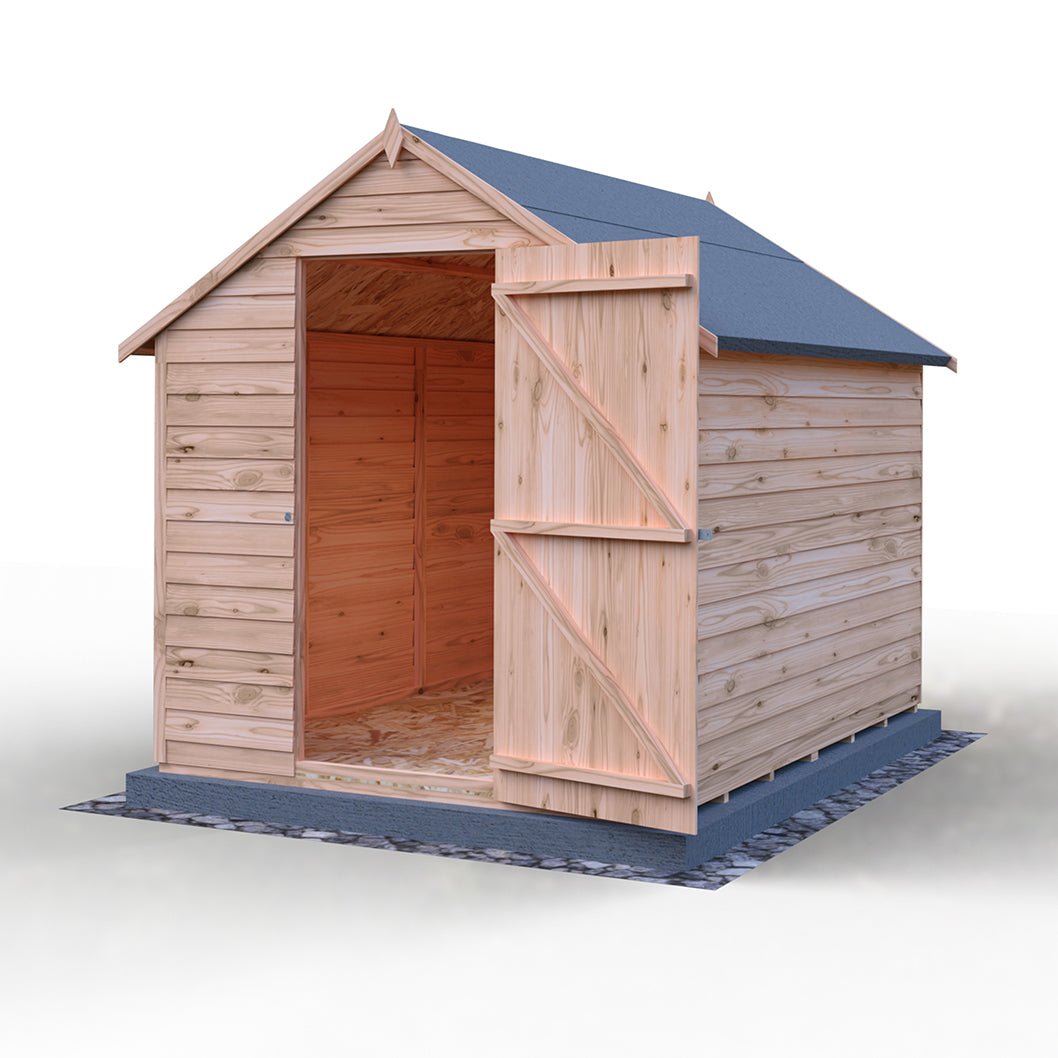 Shire Overlap 8x6ft Single Door Value Wooden Shed - JJ Building Materials