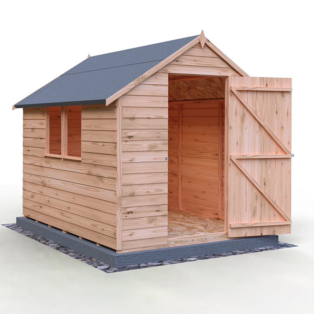 Shire Overlap 8x6ft Single Door Value Wooden Shed - JJ Building Materials