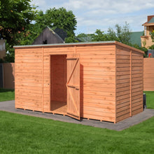 Shire Overlap Pent Single Door 12x6ft No windows Wooden Shed - JJ Building Materials