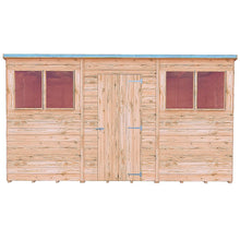 Shire Overlap Pent Single Door 12x6ft No windows Wooden Shed - JJ Building Materials