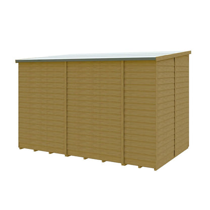 Shire Overlap Pent Single Door Value Pent Wooden Shed - JJ Building Materials