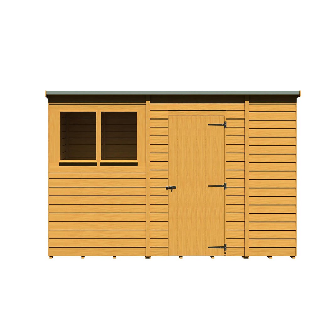 Shire Overlap Pent Single Door Value Pent Wooden Shed - JJ Building Materials