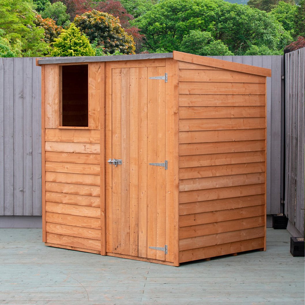 Shire Overlap Pent Single Door Value Pent Wooden Shed - JJ Building Materials