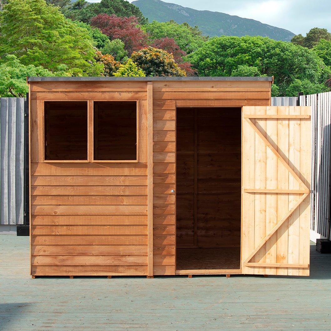 Shire Overlap Pent Single Door Value Pent Wooden Shed - JJ Building Materials