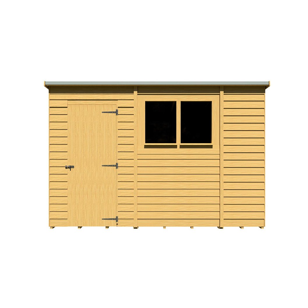 Shire Overlap Pent Single Door Value Pent Wooden Shed - JJ Building Materials