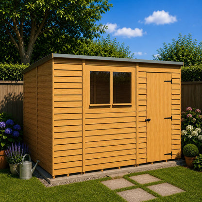 Shire Overlap Pent Single Door Value Pent Wooden Shed - JJ Building Materials