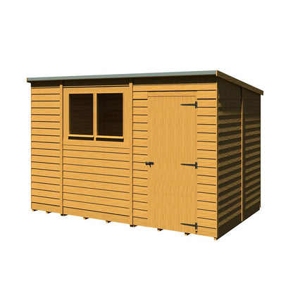 Shire Overlap Pent Single Door Value Pent Wooden Shed - JJ Building Materials