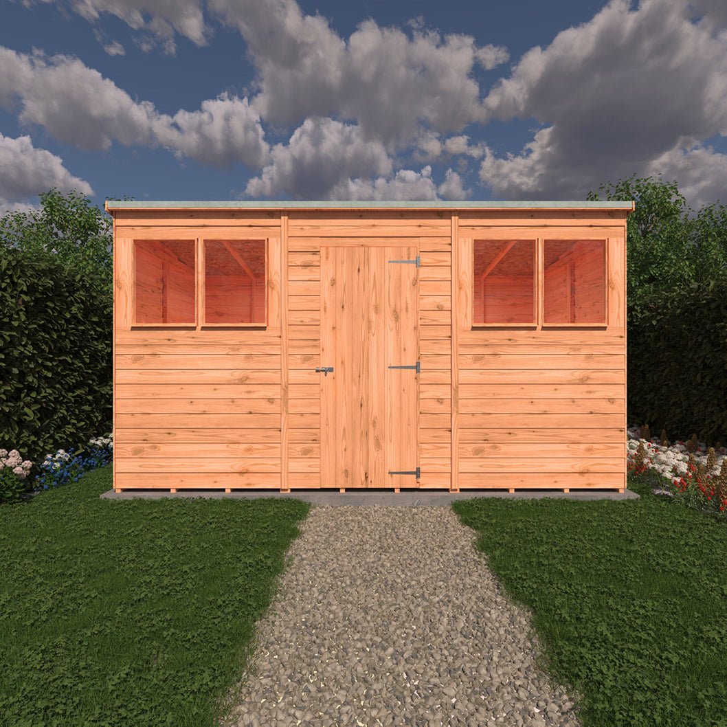 Shire Overlap Pent Single Door Value Pent Wooden Shed - JJ Building Materials