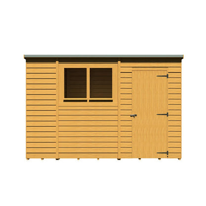 Shire Overlap Pent Single Door Value Pent Wooden Shed - JJ Building Materials