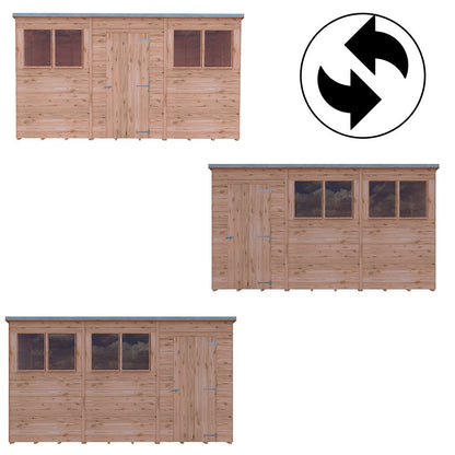 Shire Overlap Pent Single Door Value Pent Wooden Shed - JJ Building Materials