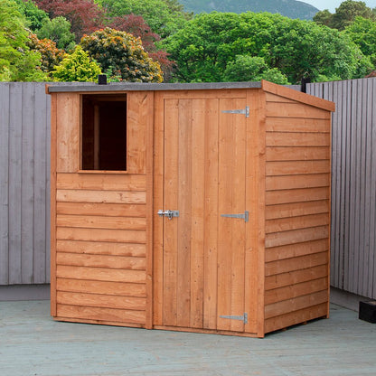 Shire Overlap Pent Single Door Value Pent Wooden Shed - JJ Building Materials