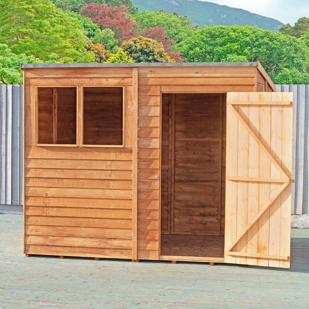 Shire Overlap Pent Single Door Value Pent Wooden Shed - JJ Building Materials