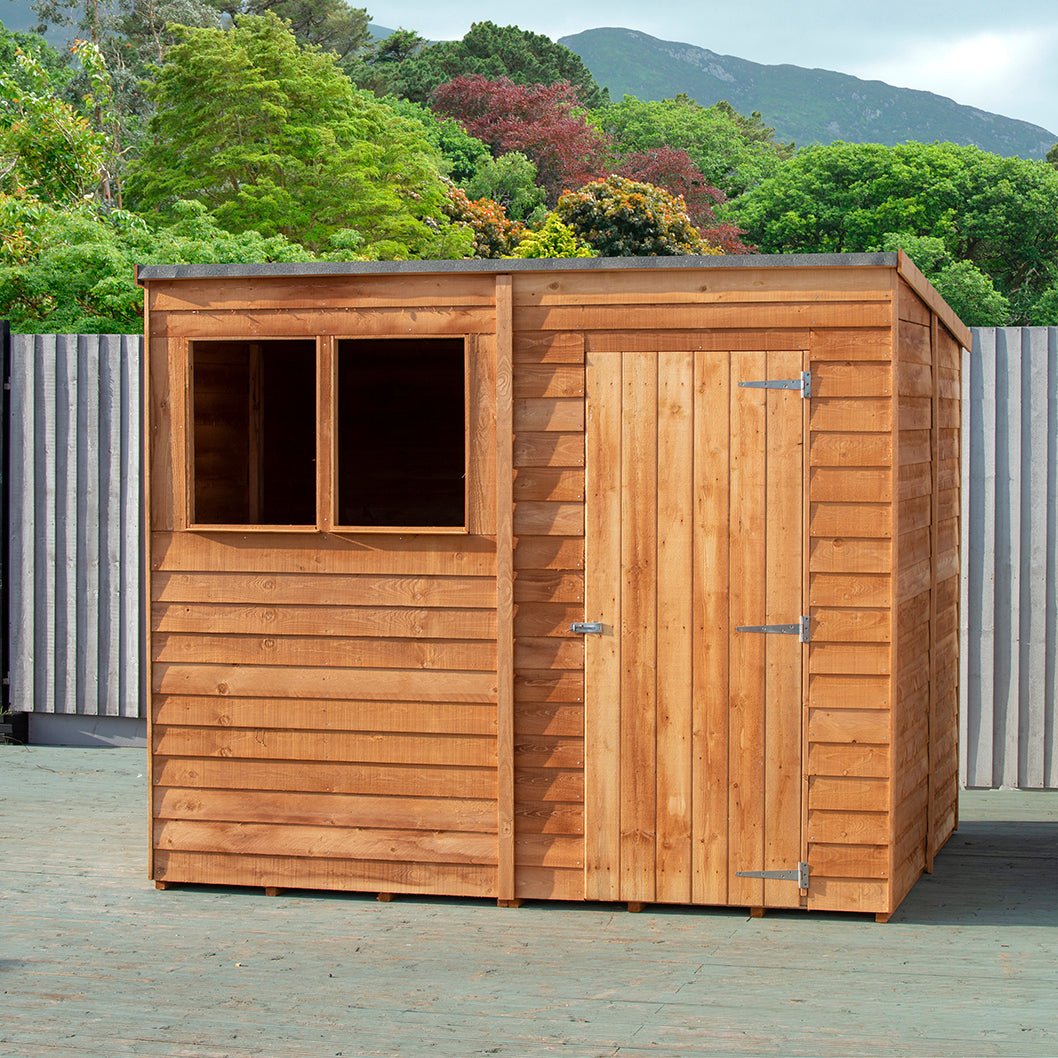 Shire Overlap Pent Single Door Value Pent Wooden Shed - JJ Building Materials
