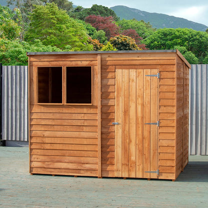 Shire Overlap Pent Single Door Value Pent Wooden Shed - JJ Building Materials