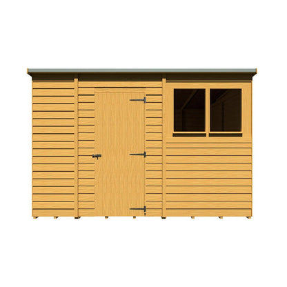 Shire Overlap Pent Single Door Value Pent Wooden Shed - JJ Building Materials