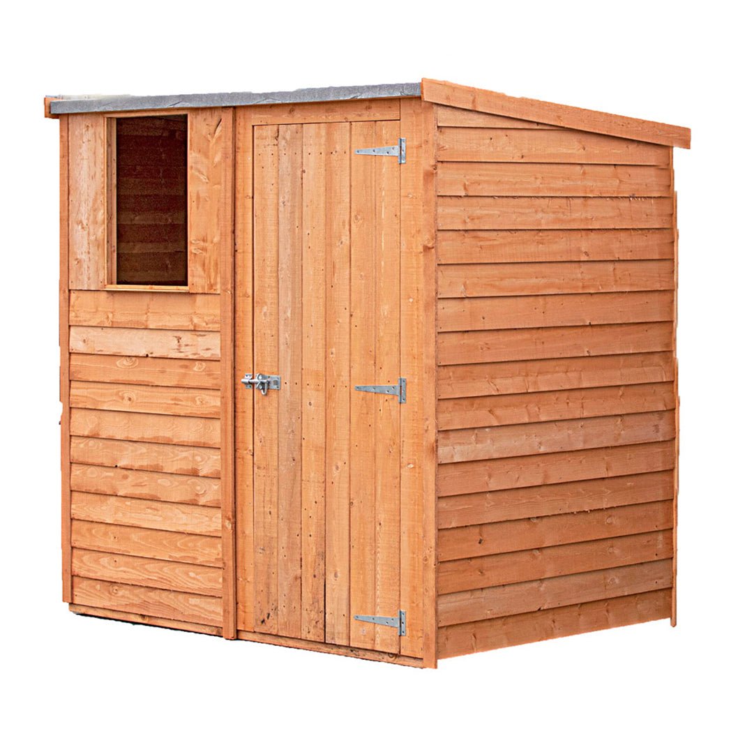 Shire Overlap Pent Single Door Value Pent Wooden Shed - JJ Building Materials