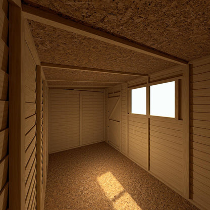 Shire Overlap Pent Single Door Value Pent Wooden Shed - JJ Building Materials