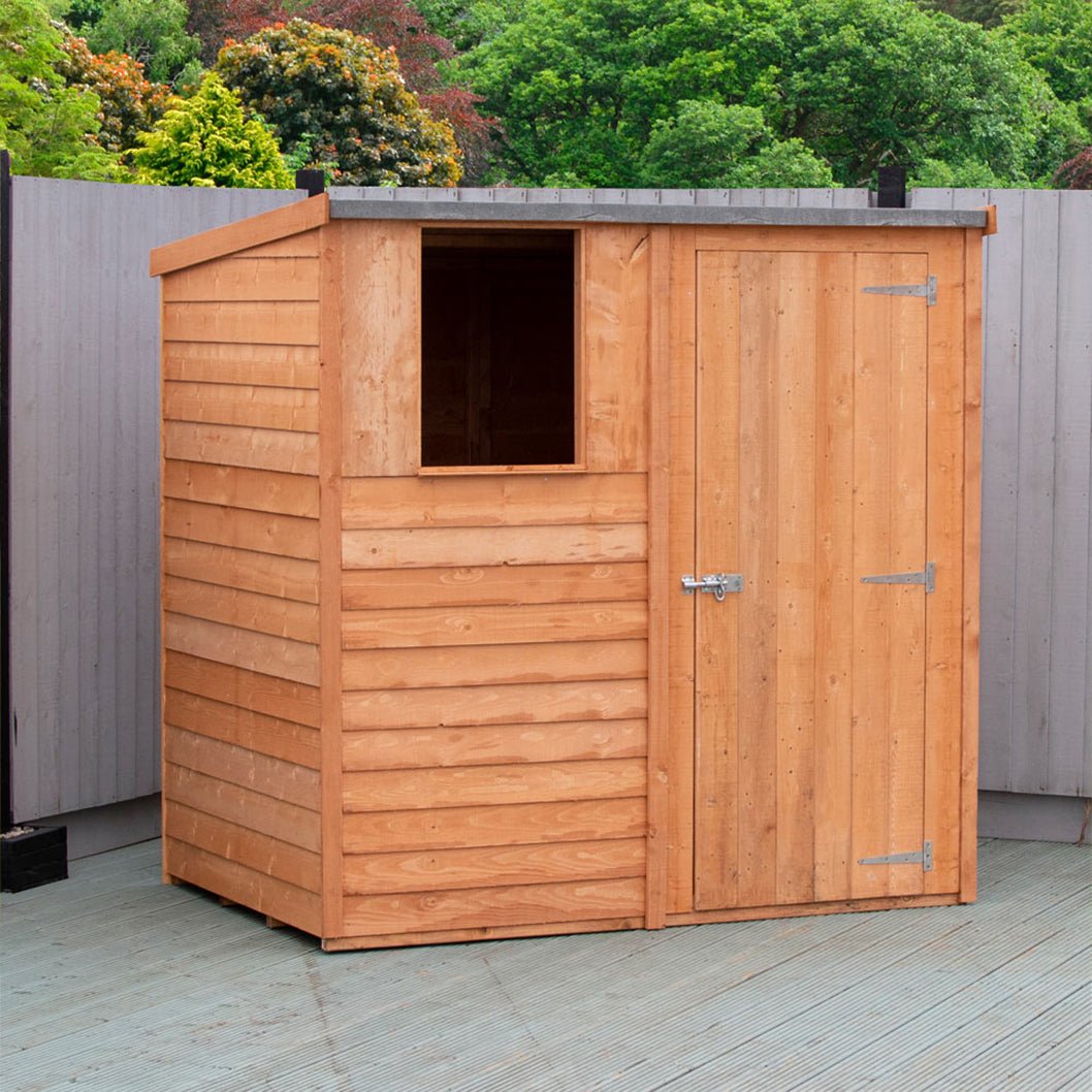 Shire Overlap Pent Single Door Value Pent Wooden Shed - JJ Building Materials