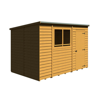 Shire Overlap Pent Single Door Value Pent Wooden Shed - JJ Building Materials