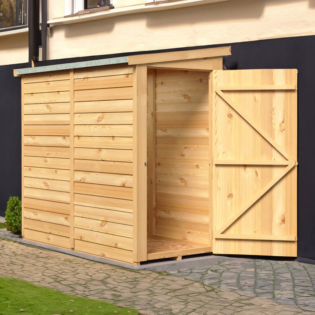Shire Overlap Pent Single Door Value Pent Wooden Shed - JJ Building Materials