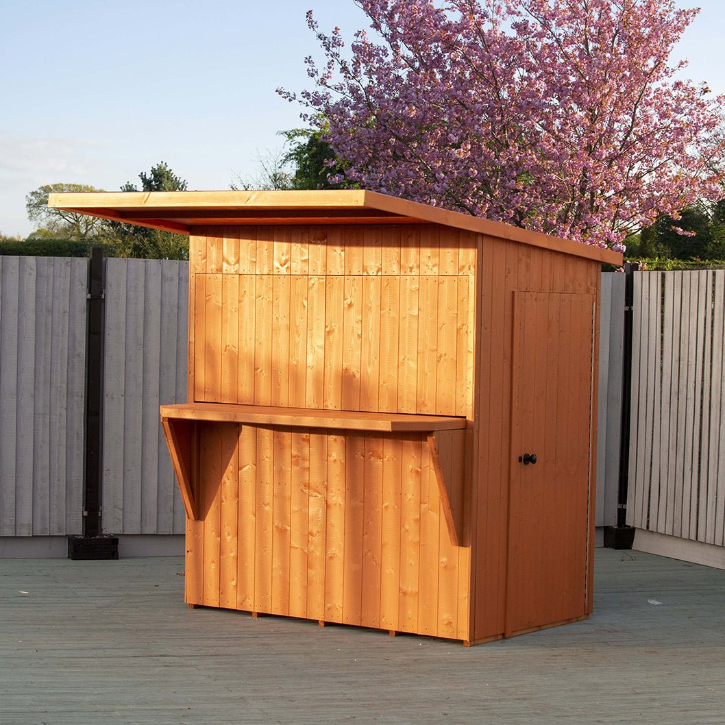 Shire Paradise Pent Roof Outdoor Bar 6x4ft - JJ Building Materials