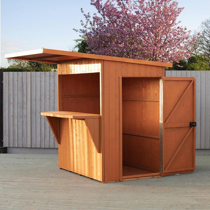 Shire Paradise Pent Roof Outdoor Bar 6x4ft - JJ Building Materials