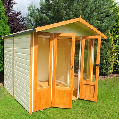 Shire Parham 7x7ft Double Door T&G Wooden Summerhouse - JJ Building Materials
