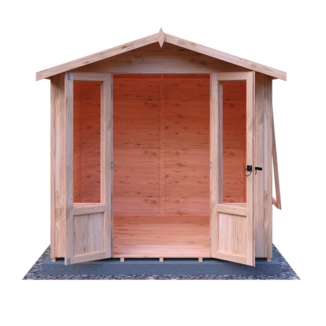 Shire Parham 7x7ft Double Door T&G Wooden Summerhouse - JJ Building Materials
