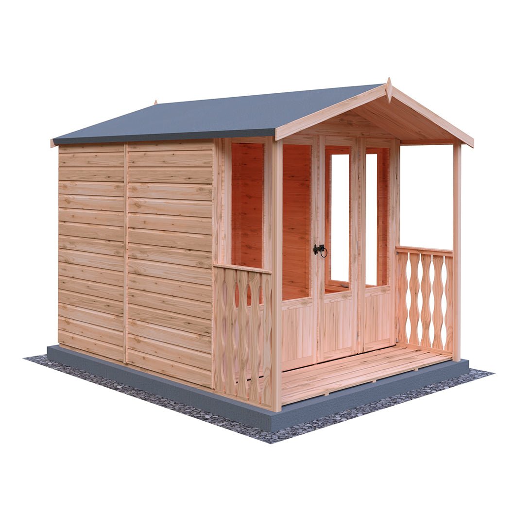 Shire Parham 7x7ft Double Door T&G Wooden Summerhouse - JJ Building Materials