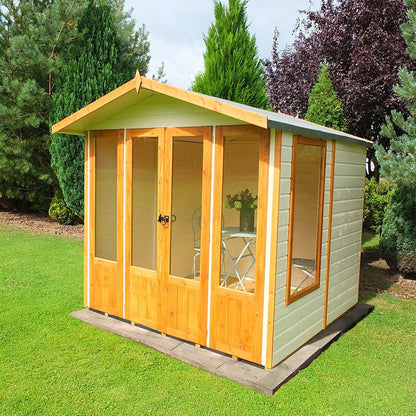 Shire Parham 7x7ft Double Door T&G Wooden Summerhouse - JJ Building Materials