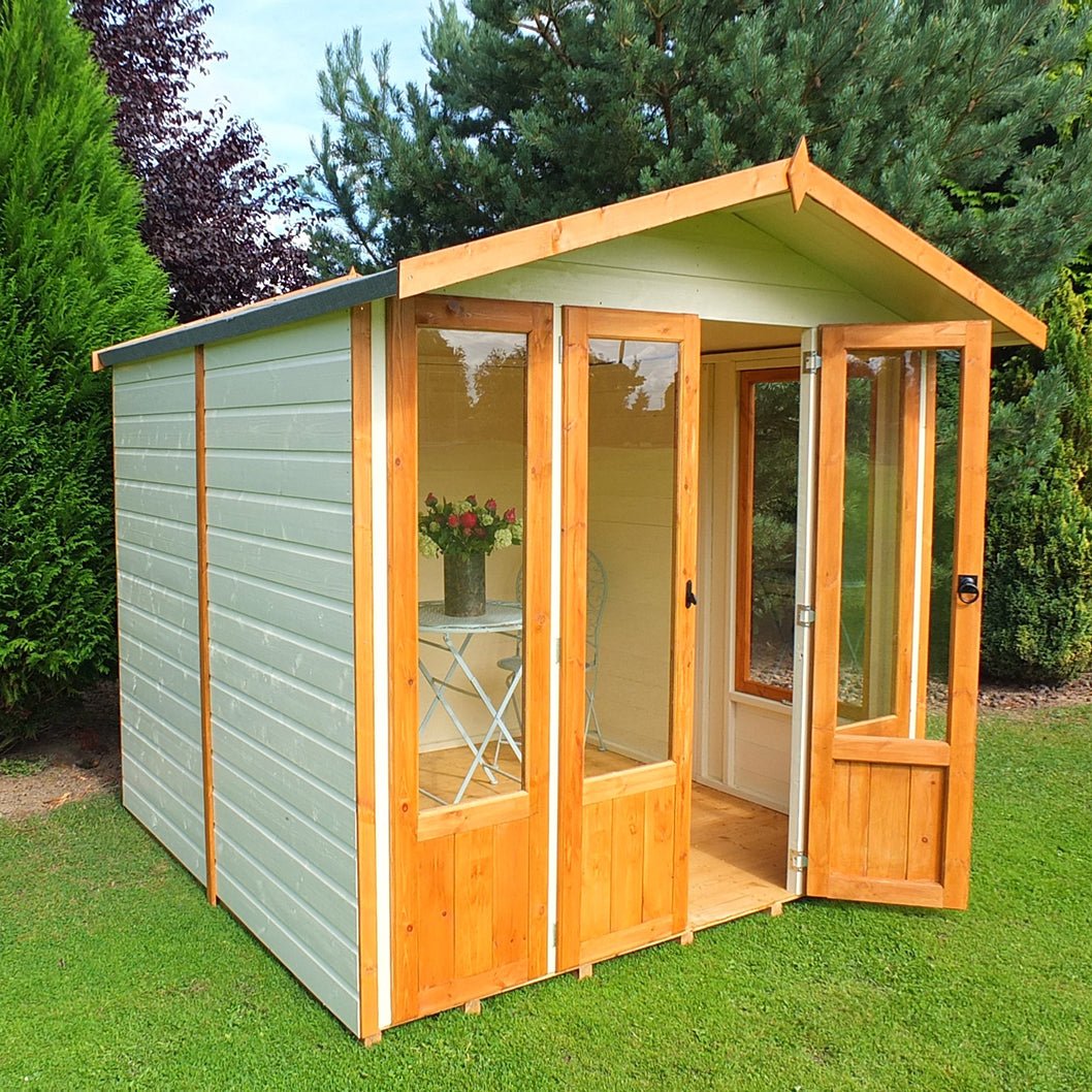 Shire Parham 7x7ft Double Door T&G Wooden Summerhouse - JJ Building Materials