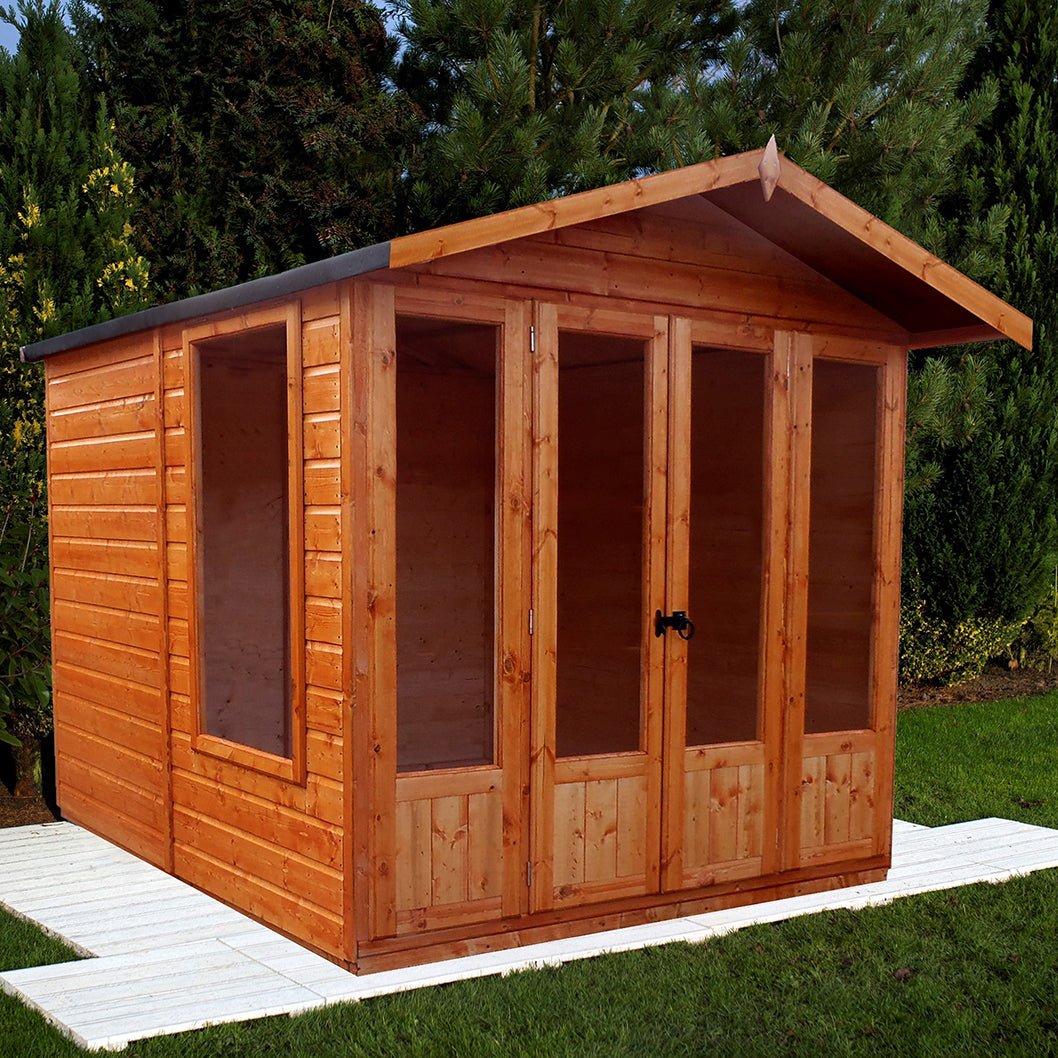 Shire Parham 7x7ft Double Door T&G Wooden Summerhouse - JJ Building Materials