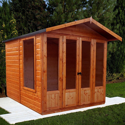 Shire Parham 7x7ft Double Door T&G Wooden Summerhouse - JJ Building Materials