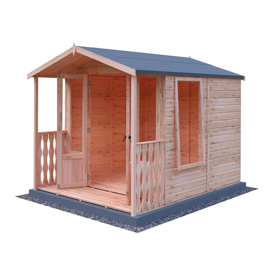 Shire Parham 7x7ft Double Door T&G Wooden Summerhouse - JJ Building Materials