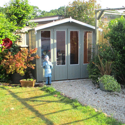 Shire Parham 7x7ft Double Door T&G Wooden Summerhouse - JJ Building Materials