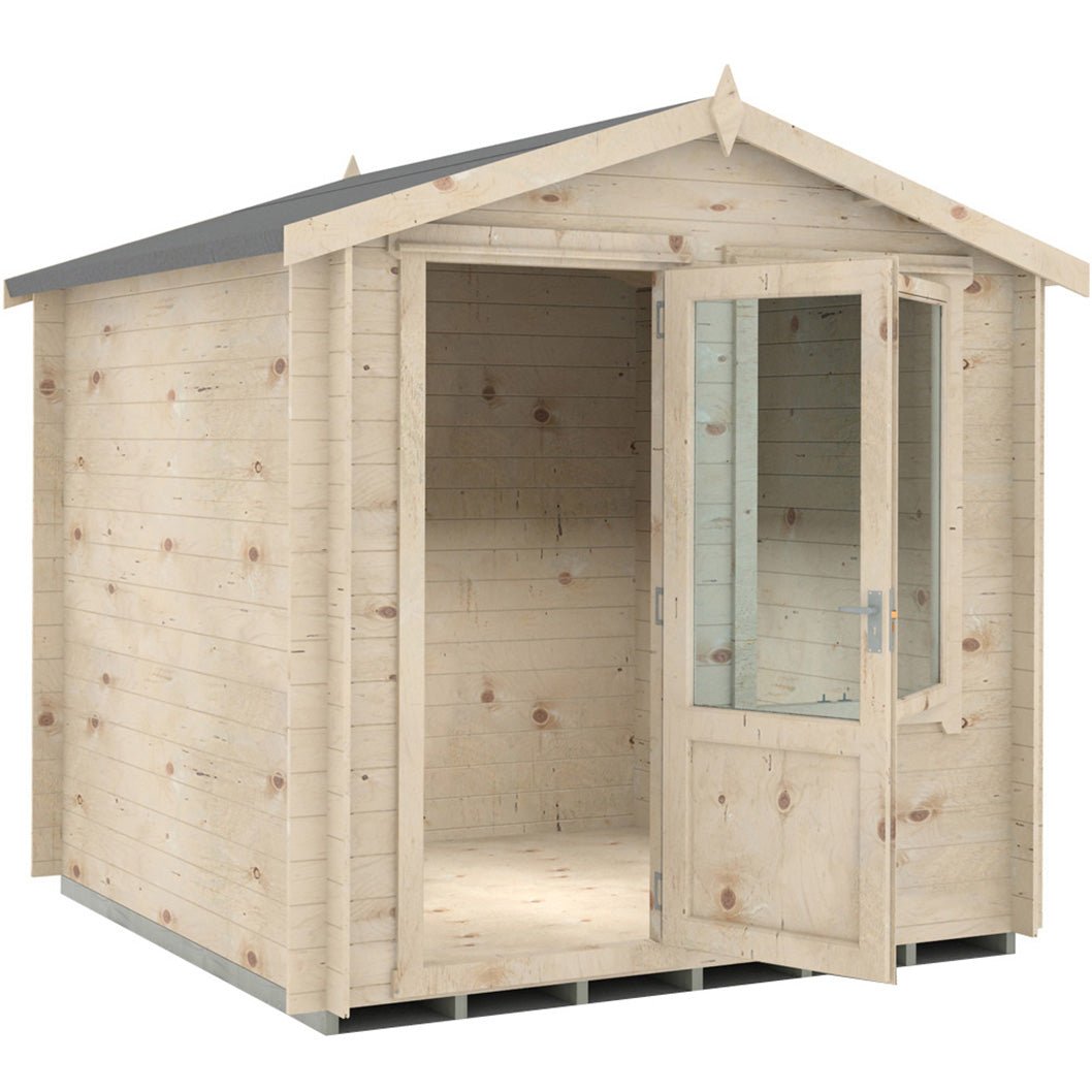 Shire Peckover Log Cabin 8x8ft With 19mm Log Thickness - JJ Building Materials