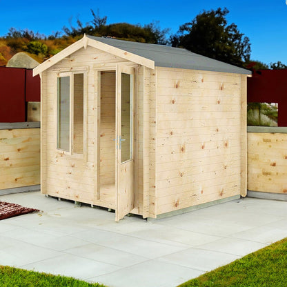 Shire Peckover Log Cabin 8x8ft With 19mm Log Thickness - JJ Building Materials