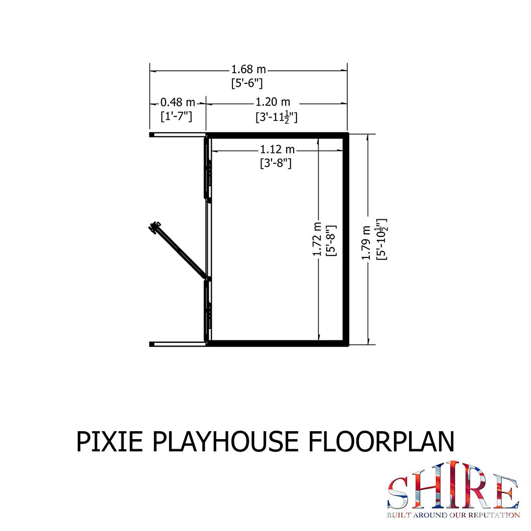 Shire Pixie 6x4ft Kids Playhouse - JJ Building Materials