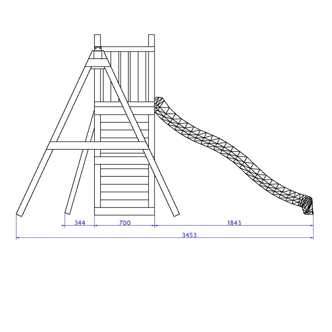 Shire Rumble Ridge Rock Wall Climbing Frame with Double Swing and Slide - JJ Building Materials