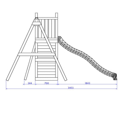 Shire Rumble Ridge Rock Wall Climbing Frame with Double Swing and Slide - JJ Building Materials
