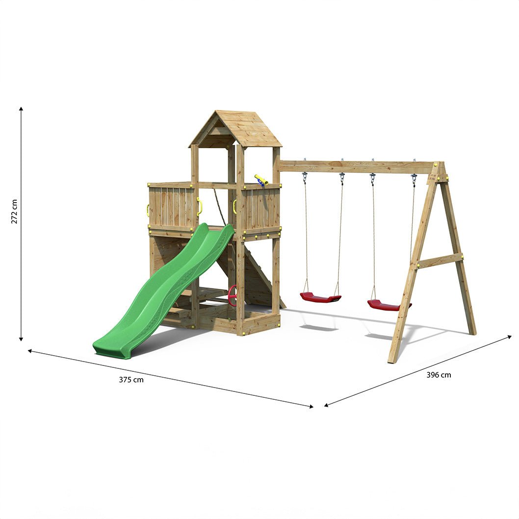Shire Summit Seeker Scramble (Floppi) Climbing Frame with Swing and Slide - JJ Building Materials