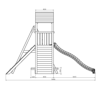 Shire Summit Seeker Scramble (Floppi) Climbing Frame with Swing and Slide - JJ Building Materials