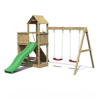 Shire Summit Seeker Scramble (Floppi) Climbing Frame with Swing and Slide - JJ Building Materials