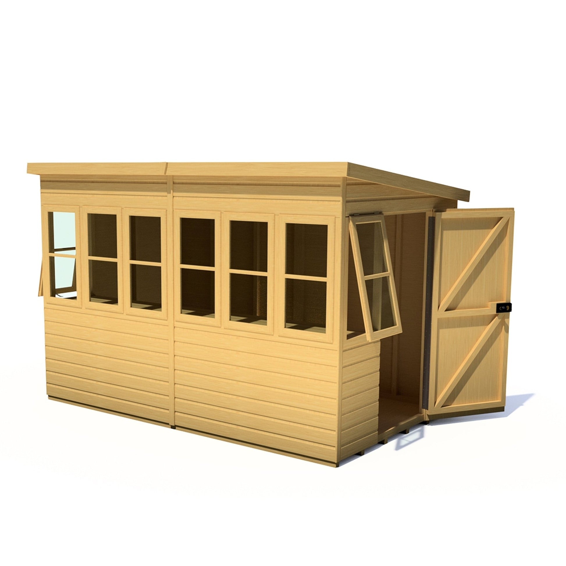 Shire Sun 10 x 6ft Pent Potting Shed - JJ Building Materials