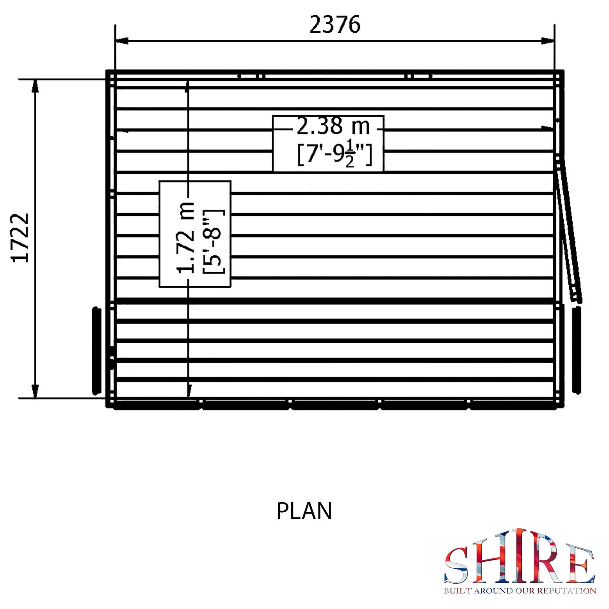 Shire Sun 8 x 6ft Pent Potting Shed - JJ Building Materials