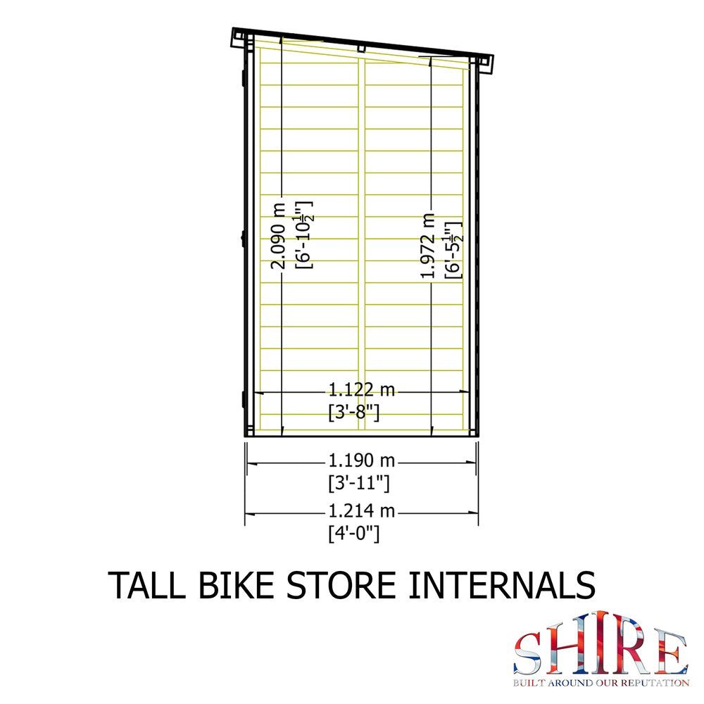 Shire Tall Bike Store 7 x 4ft - JJ Building Materials