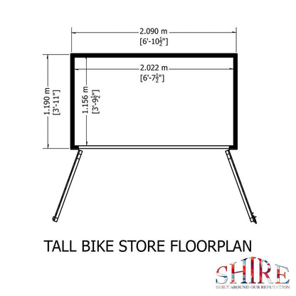 Shire Tall Bike Store 7 x 4ft - JJ Building Materials